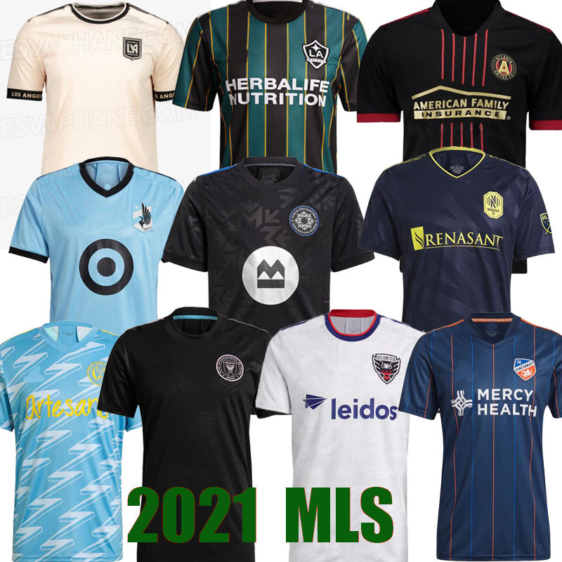 

MLS 2021 2022 LOS ANGELES LA GALAXY inter Miami CF soccer jerseys 21 22 Cincinnati Atlanta D.C United lafc MONTREAL Nashville Minnesota, Black;yellow