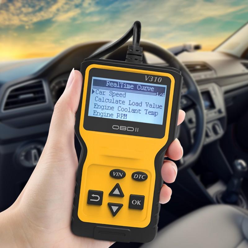 Lecteurs de code Outils d'analyse OBD2 Voiture OBD II Scanner de diagnostic Moteur Température de liquide de refroidissement Sonde de vitesse Out