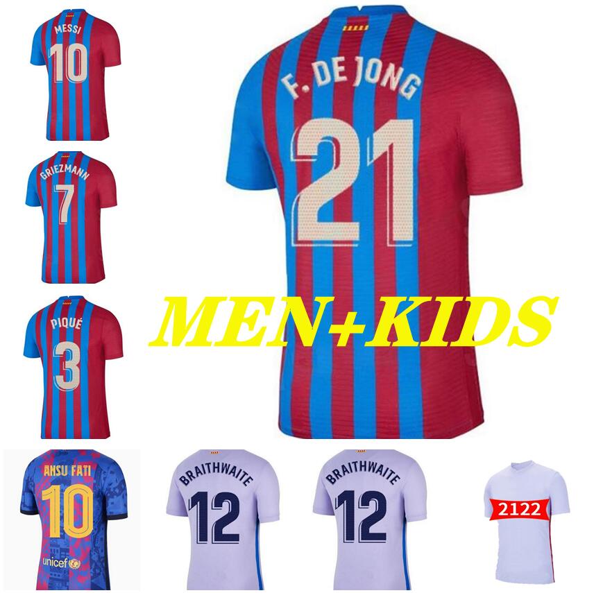 

21 22 Barca Jerseys KUN AGUERO Adult+Kids Kits+Socks full Sets 2021 2022 Fans Player version soccer jersey MESSI GRIEZMANN COUTINIHO Training football shirts top, Gold