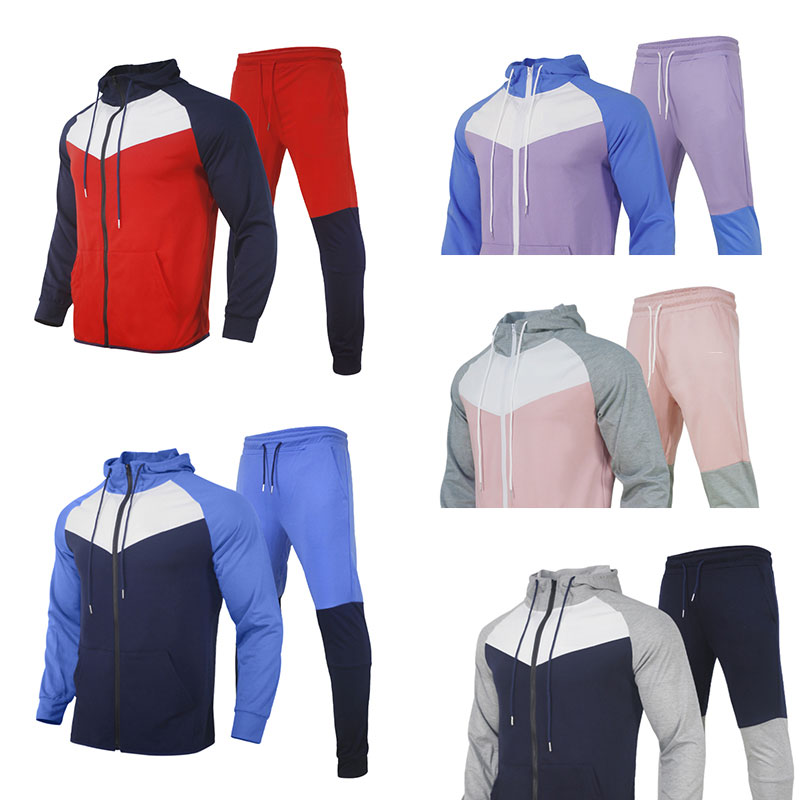 

2023 Fashion Men Women Casual Tracksuit Letter Printed Sport Jogging Suit Outdoor Zipper Hoodie Jacket Sweatpant 2pcs Oversized team sweatshirt kit psg soccer -3XL, Nk navy blue