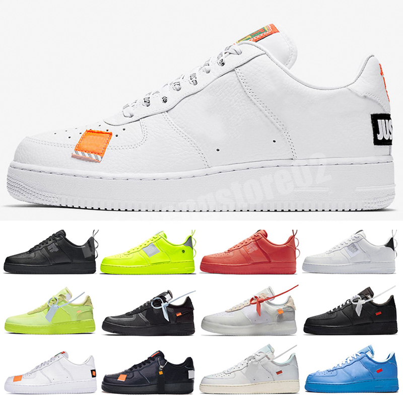 

2021 Top one off 1 Utility Running Shoes Classic Black White Men Women Casual Red Sports Skateboarding High Cut Trainers Low Wheat 36-46, Color 1