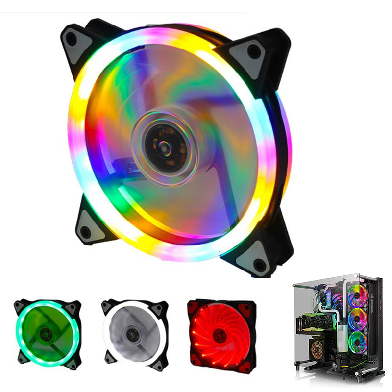 

RGB Lighting Cooling Fan Computer Case Radiator High Performance Quiet 120mm DC 12V for 3pin 4pin Connector