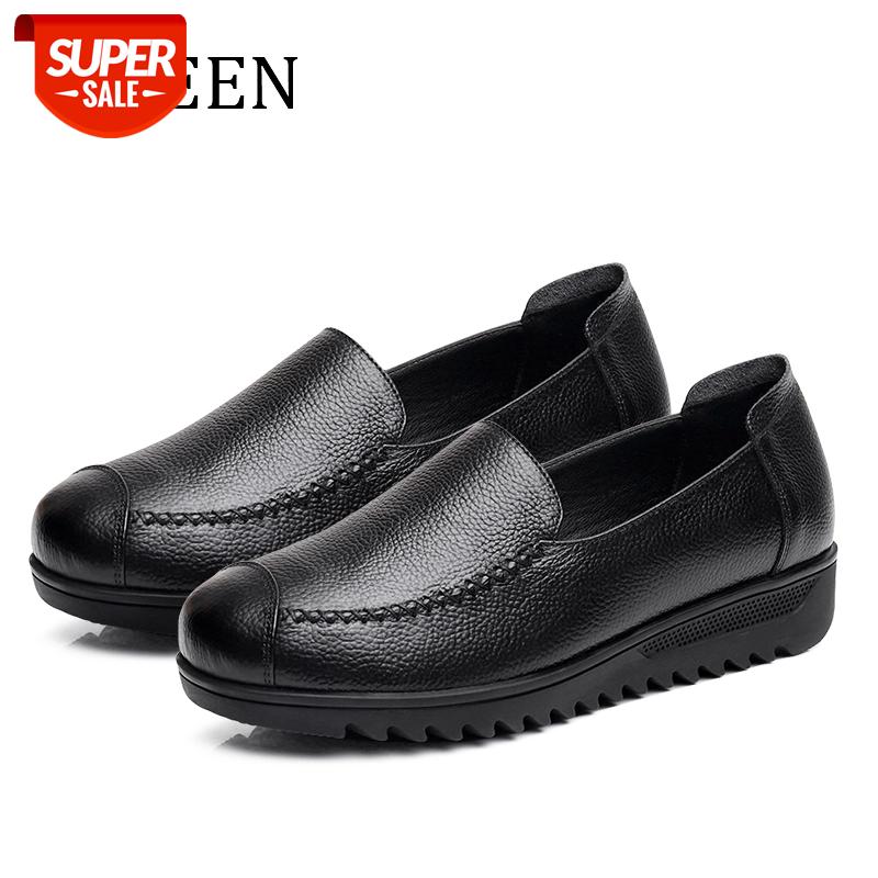 

YWEEN Women Flat Shoes Slip On Shoes For Women Fashion Women's Moccasins Flat Genuine Leather Casual Plus Size #Kl5Y