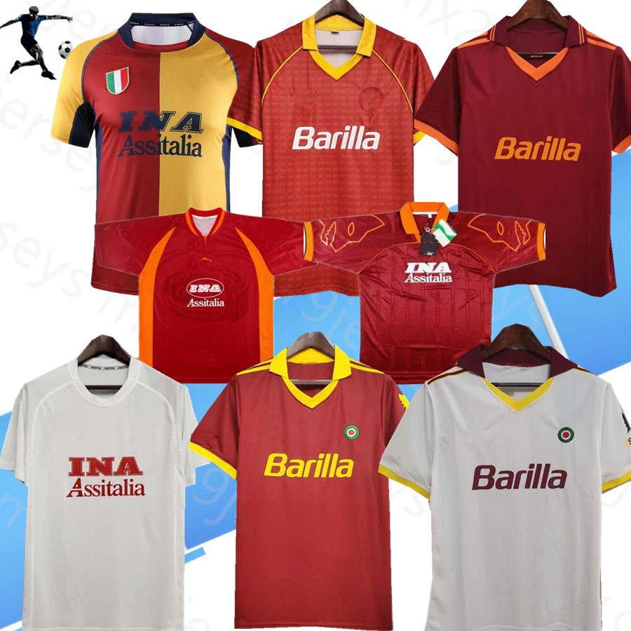 

1991 92 Retro Soccer Jerseys 96 97 98 99 00 01 02 94 17 18 -ROME Giannini Totti Batistuta Nakata Nela Balbo Statuto Tommasi Vintage ROMA- Classic Football Shirt, 96/97 home