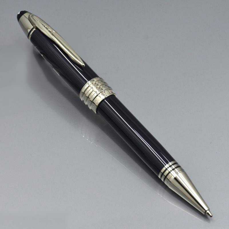 

High quality JFK Dark Blue metal Roller ball Ballpoint Fountain pens office stationery luxury 4810 Write ink pen Gift, As picture show