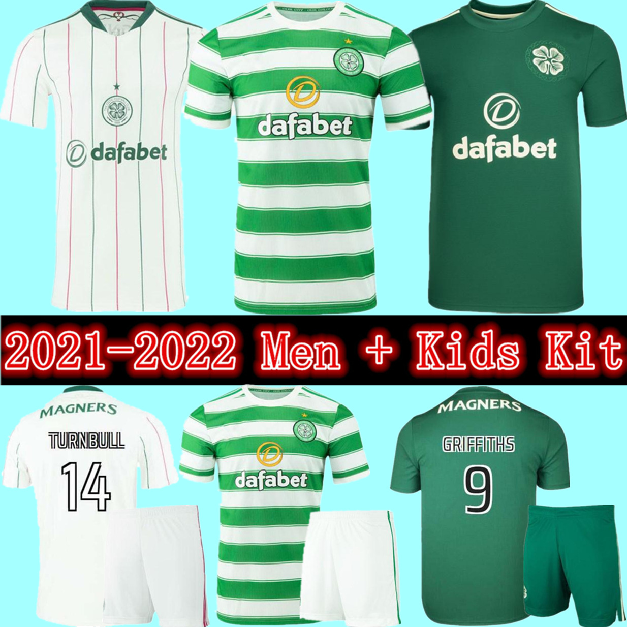 

21 22 Celtic FC Soccer Jerseys 2021 MCGREGOR GRIFFITHS Football shirts GIAKOUMAKIS EDOUARD TURNBULL BROWN AJETI JOTA 2022 Home Away 3rd adult Men +kids kit jersey, Kids-home