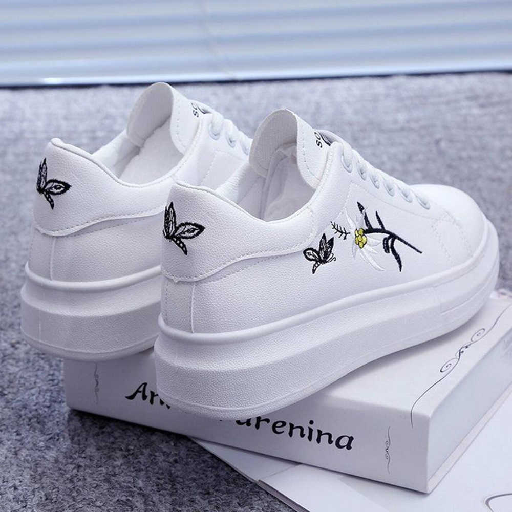 

Designer Women Sneakers Fashion Shoes Trend Flats Female White Vulcanized Platform Shoes Luxury for Female Y0907