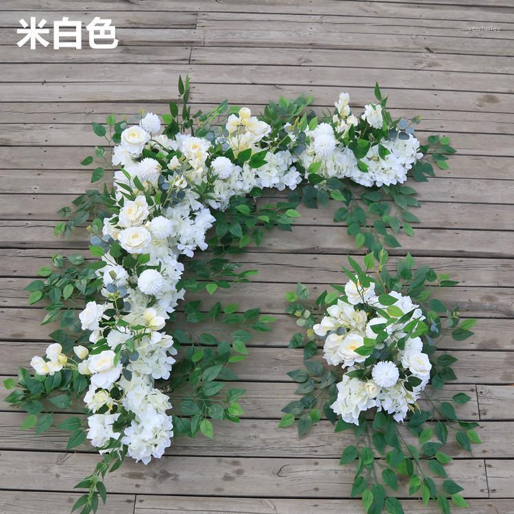 

Party Decoration Outdoor Rustic Wedding Artificial Fake Flower Wall Arch Door Decor Backdrop Floral Arrangement Centerpiece Row