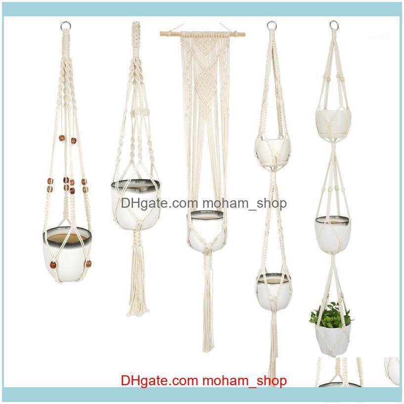 

Tapestries DÃ©cor & Gardenrame Bag Long Fresh Home Garden Woven Hanging Basket Boho Decor Plant Flower Pot Net Bag1 Drop Delivery 2021 Te0Ov