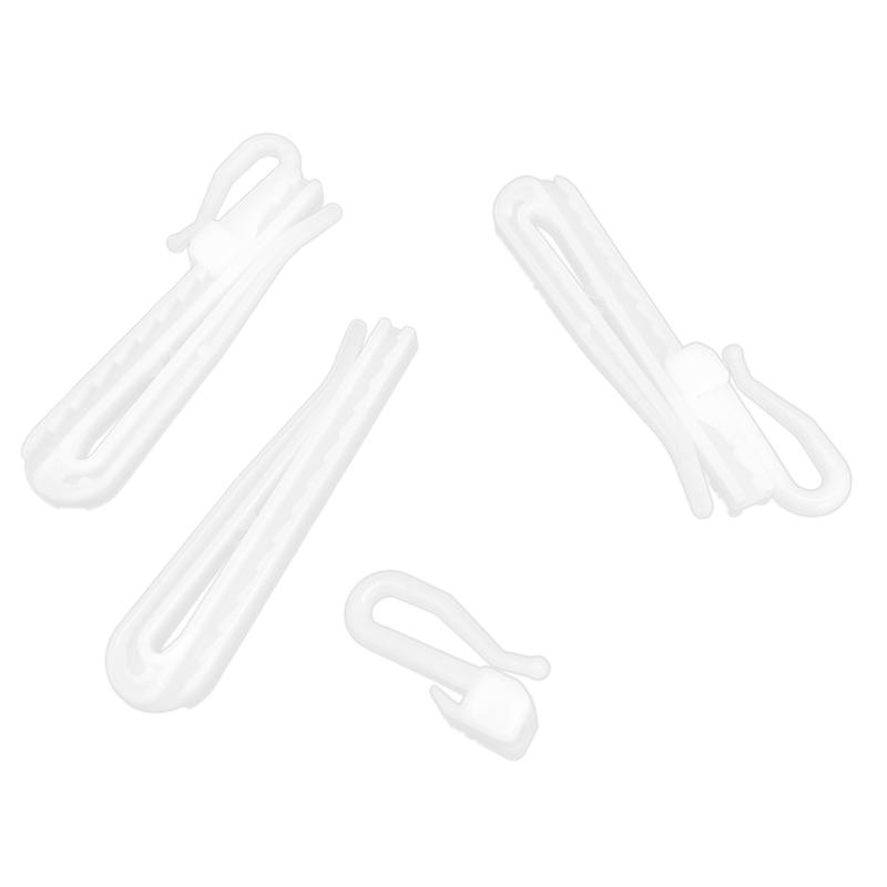 

Hot 200PCS Plastic Curtain Hanging Hooks Stereo Window White Plastic Adjustable Height Curtain Accessories for Hang Ceiling 9cm