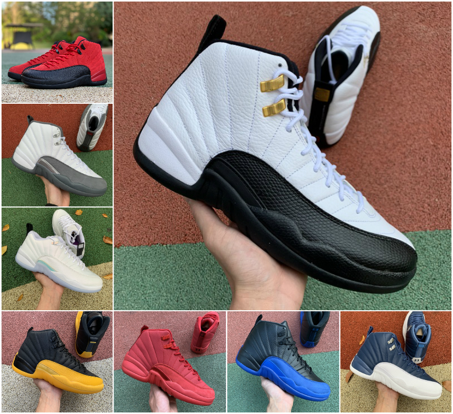 

Basketball Shoes Mens 12 Twist Utility University Gold Dark Concord Reverse Flu Game OVO White FIBA INDIGO Obsidian UNC Men Retroes 12s Taxi