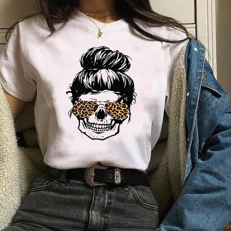 

men clothing clothes graphic skull mens t shirts leopard ladies funny 90s print halloween lady tees female, White;black