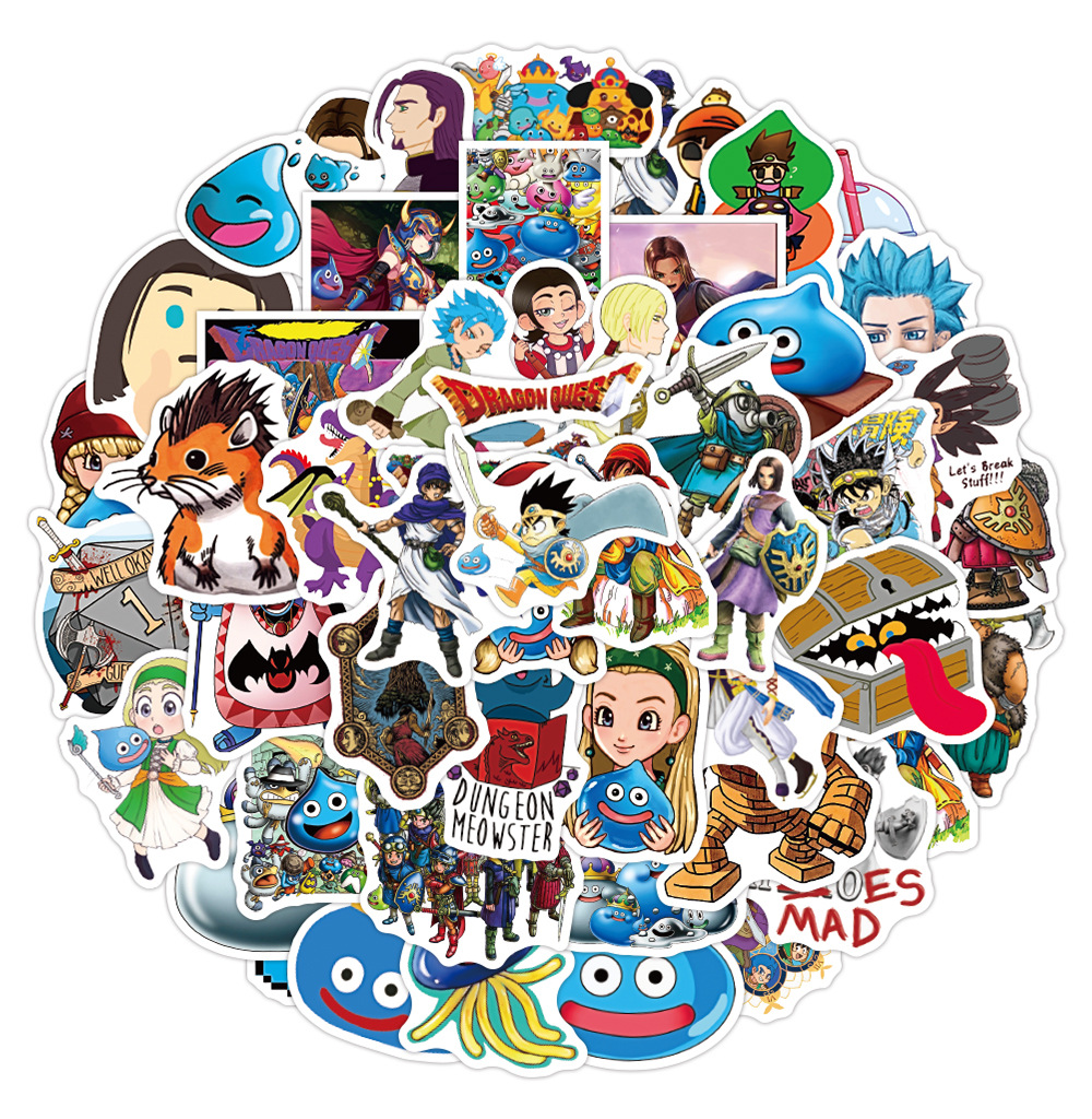 

50 PCS Mixed Graffiti skateboard Stickers Dragon Fighting For Car Laptop Fridge Helmet Pad Bicycle Bike Motorcycle PS4 book Guitar Pvc Decal, Multi colors
