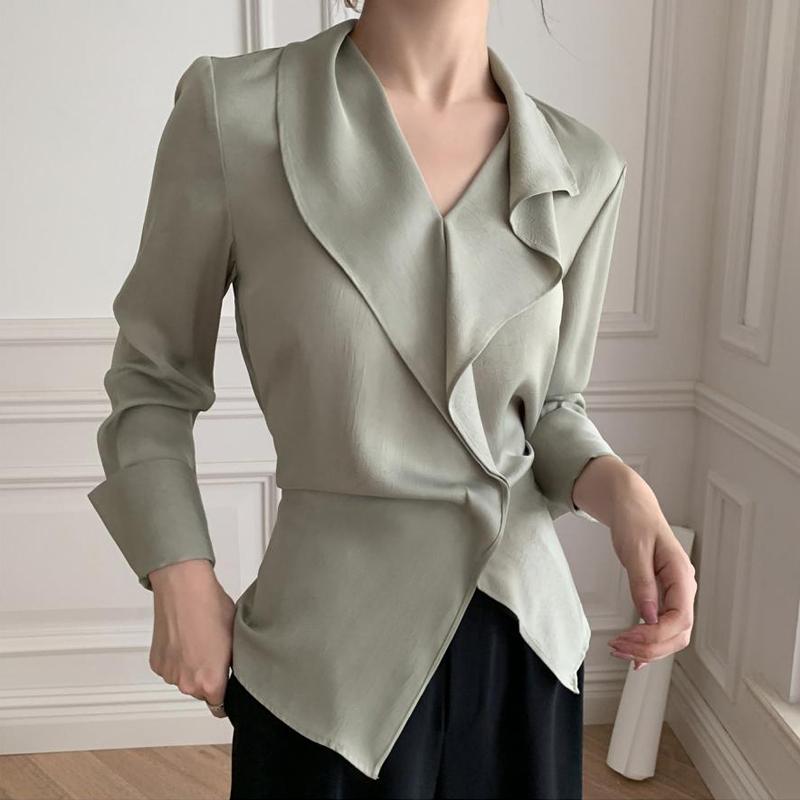 

Women's Blouses & Shirts GOPLUS Shirt Vintage White V-neck Long Sleeve Blouse Woman Clothing Blusas Mujer De Moda 2021 Chaqueta