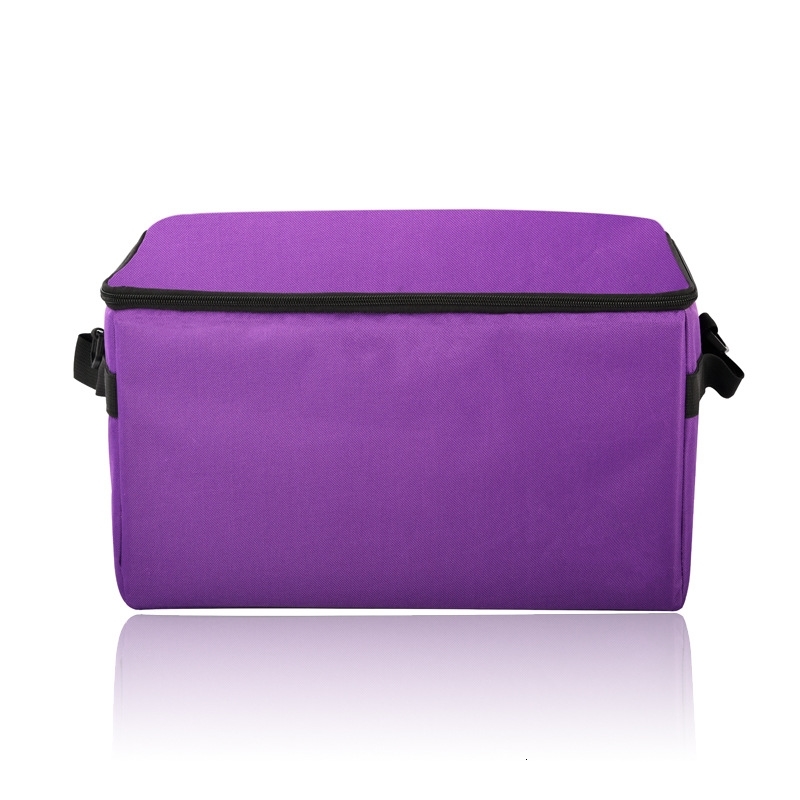 

Large capacity Oxford cloth thermal insulation portable ice outdoor one shoulder picnic bag, Purple