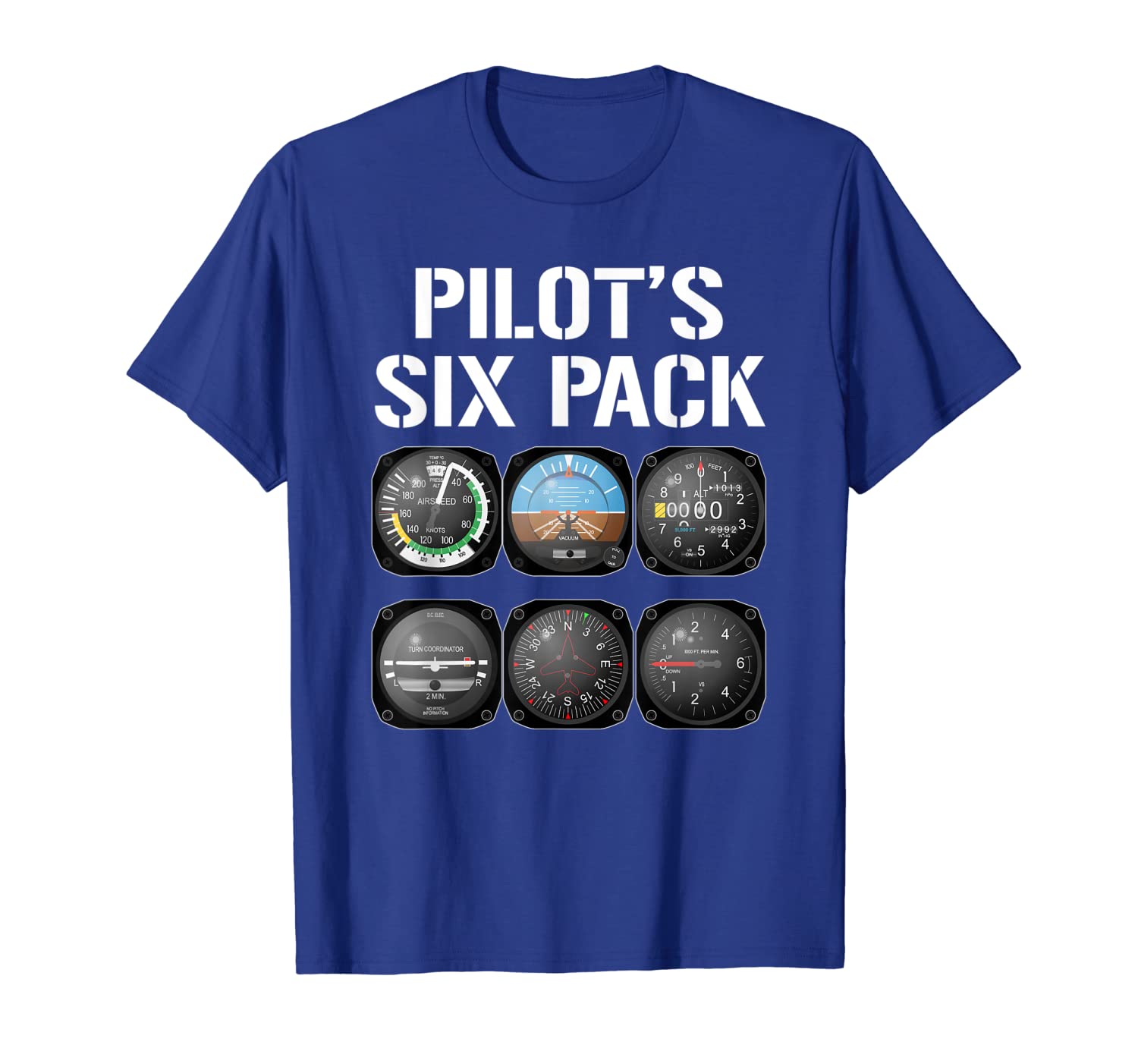 

pilot's six pack t-shirt funny pilot aviation flying gift, White;black