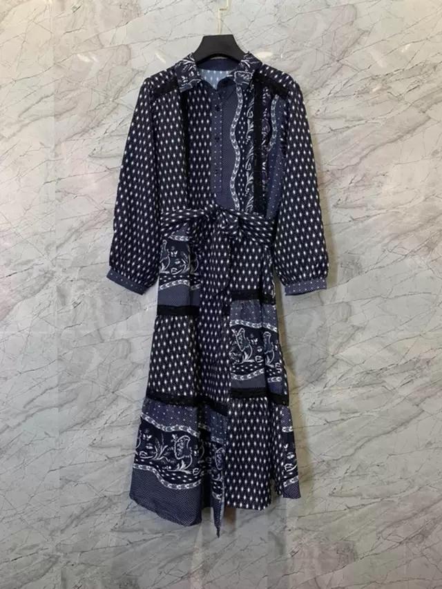 

Casual Dresses SA09796 High Quality Fashion Women 2021 Autumn Dress Luxury European Design Party Style, Black;gray