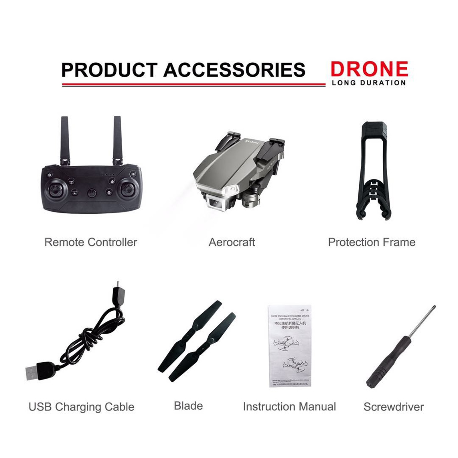 

4k profession HD Wide Angle Camera 1080P Drone Dual Camera Height Keep Drones Camera Helicopter Toys, Gray