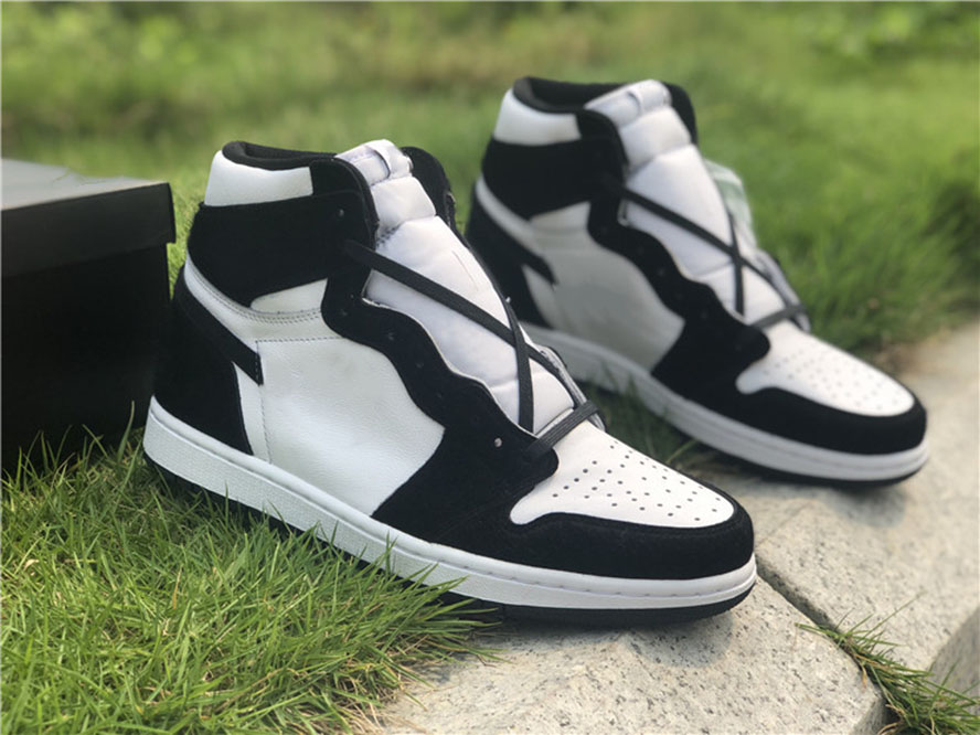 

Jumpman 1 1s High OG WMNS Panda Men Basketball Shoes Horse Hair Color Matching Luxurys Designers Sneakers Full Size 40.5--46, #2