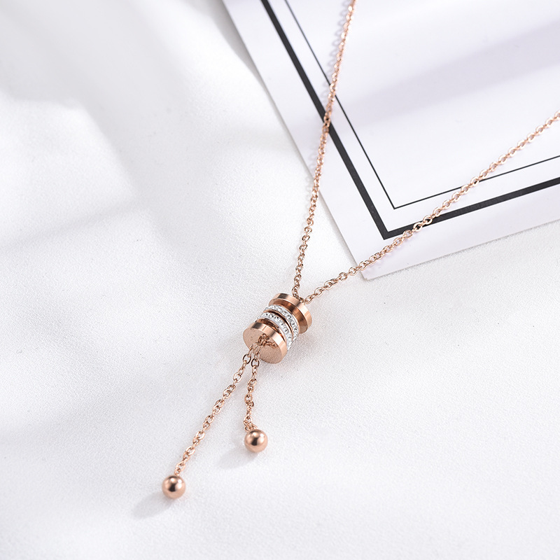 

Luxury Brand Rose Gold Plated Stainless Steel Pendant Necklace Jewelry for Womens Gift