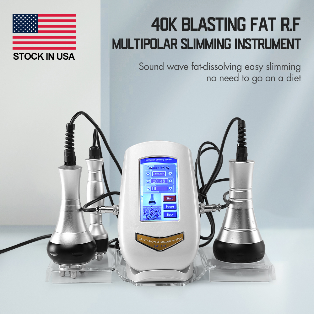 

3 in 1 Ultrasonic Cavitation Vacuum Body Shape Slimming Machine 40k Blasting RF Multipolar Instrunment Fat Reduce Lipo Laser Liposuction Slim Machine