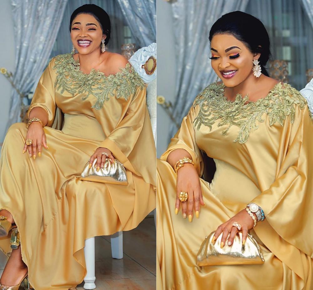 

2021 Caftan Marocaine New Luxury Appliques Dubai Kaftan Evening with Cape Satin Saudi Arabian Prom Gown Formal Es Vn7j, Picture color