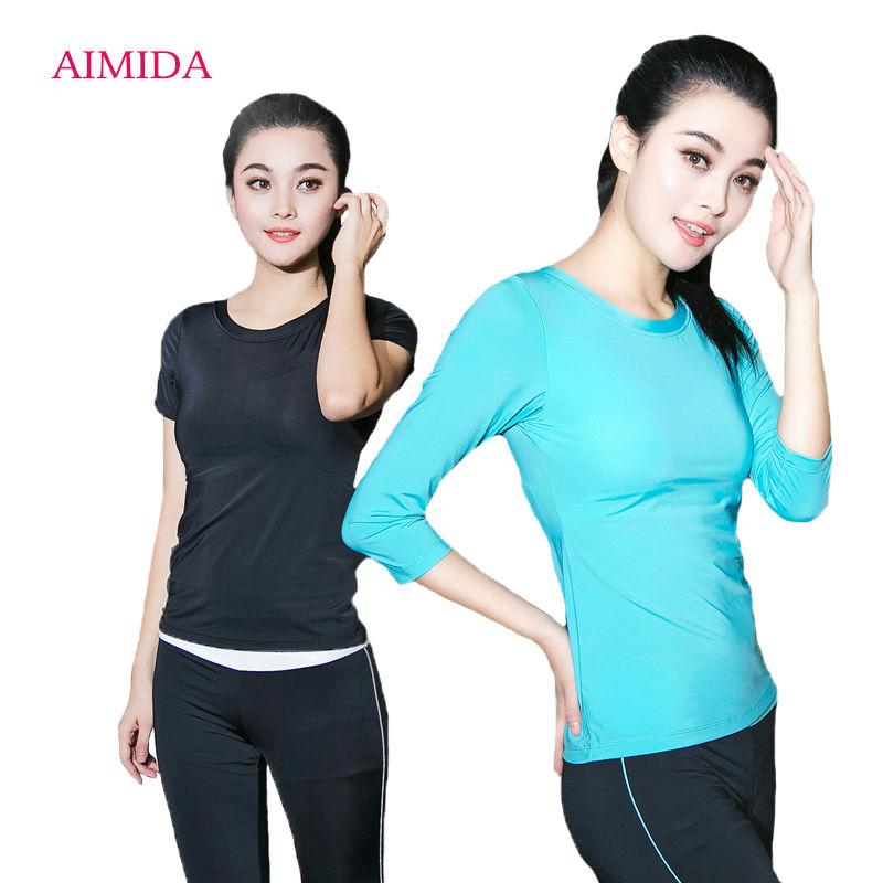 

Aimida New Women Sport Set Running Gym Female Exercising Fitness Tracksuit Breathable Yoga Suit Sportswear Workout Clothings, Black