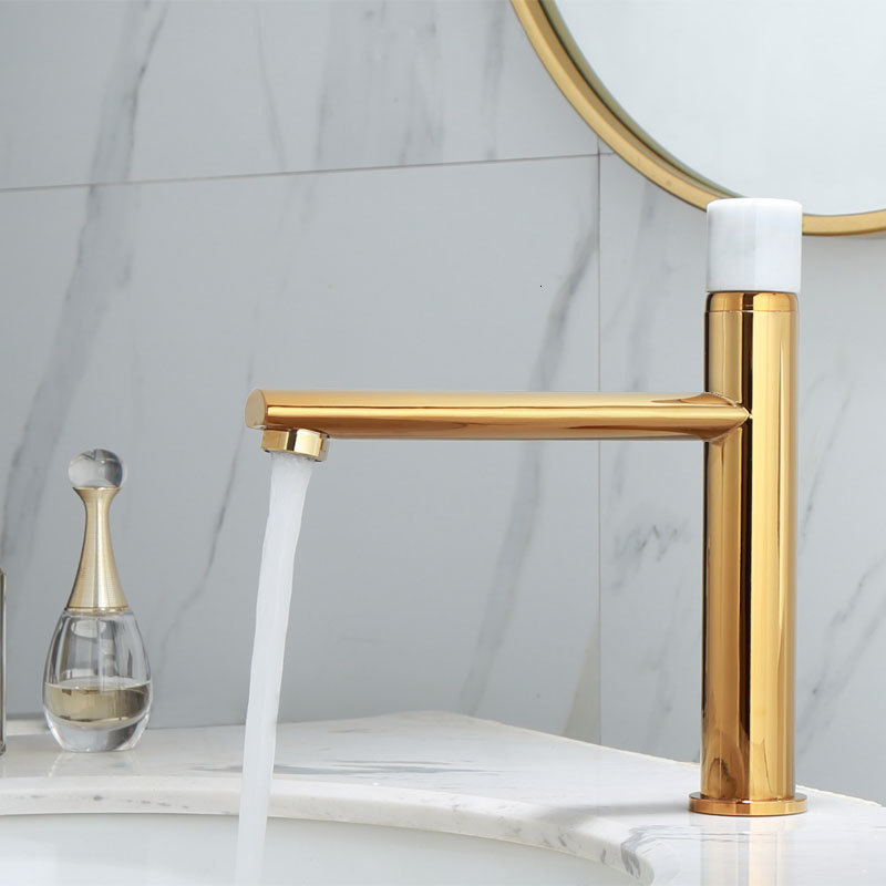 

2021 New Do Banheiro De Ouro Branco Da Bacia Misturador Gua Fria Quente Pia Torneira Bronze e Mrmore Deck Montado Urhk