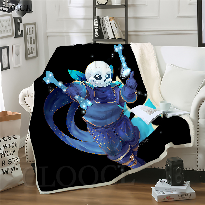 

CLOOCL Undertale Sans 3D Print Harajuku Air Conditioning Blanket Sofa Teens Bedding Throw Blankets Plush Quilt