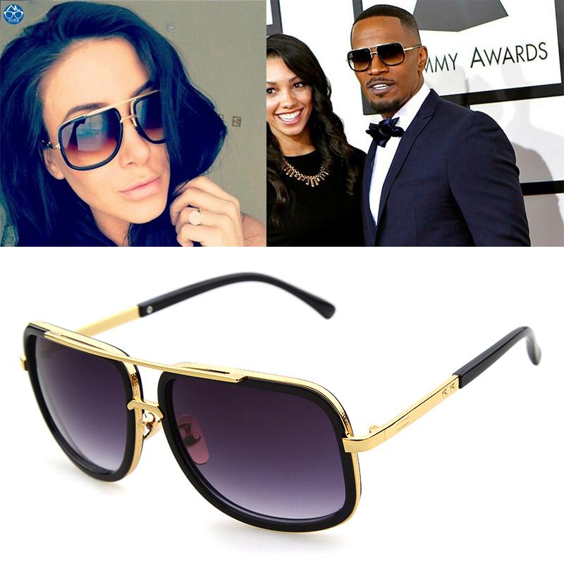 

New hot Brand men's design Large frame aviation sunglasses Vintage steampunk women sun glasses grandmaster UV400, White;black