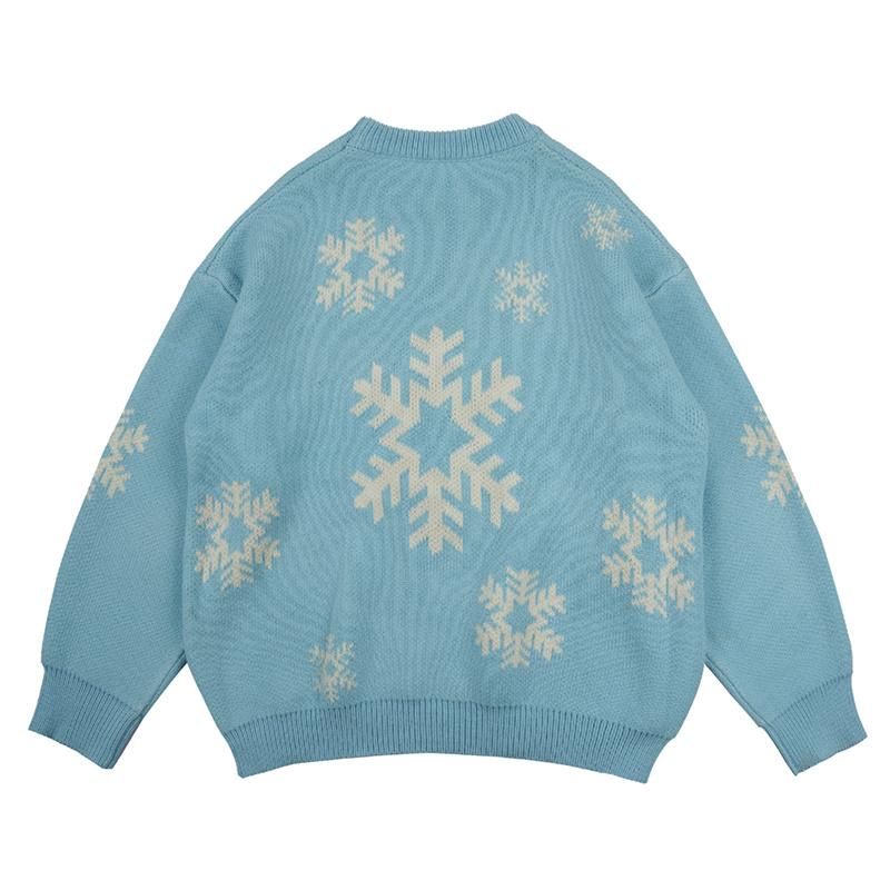 

Men's Sweaters Couple Sweater Knitted High Vest Japanese Vibe Jacquard Street Retro Harajuku Big Size Clothes Hombre, White;black