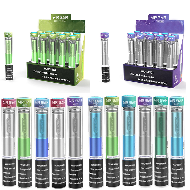 

Airbar 1000 Lux Disposable Cigarettes Vape Device Pen Puffs 500mAh 2.7ml Bar Air Battery Pre-Filled Vapor Stick Portable Pods Vaporizer Hjxf