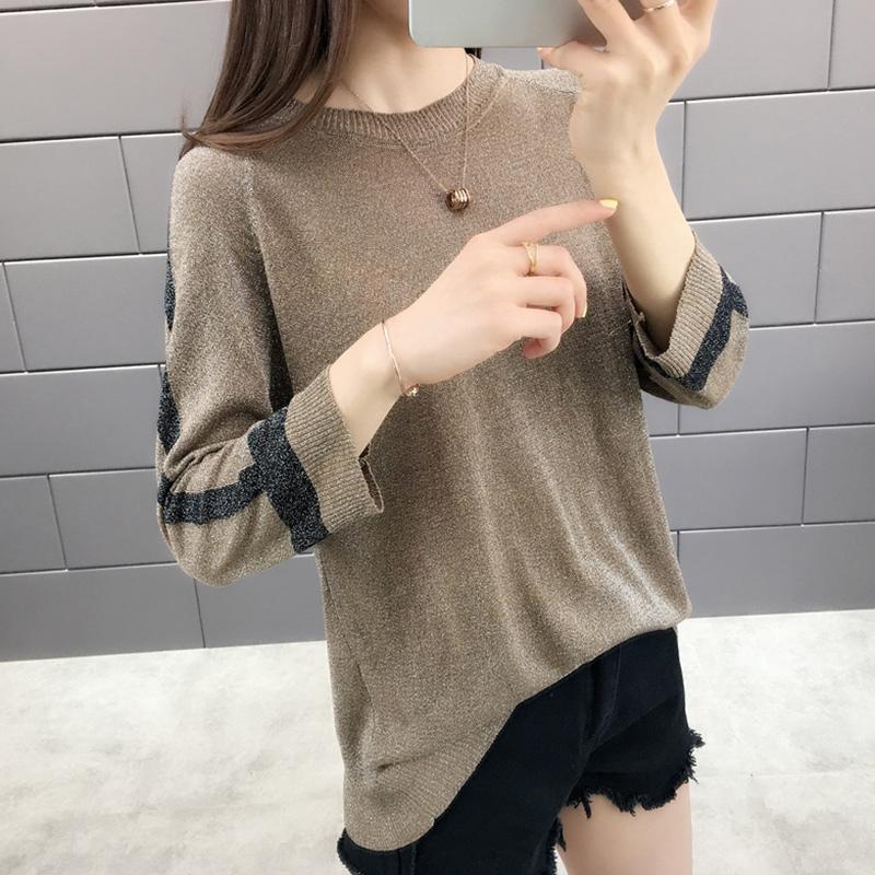 

Women' Sweaters Ce Silk Cool Knitted Sweater Women Thin Super- CEC Short Sleeve 2021 Very Immortal Jacket, Black
