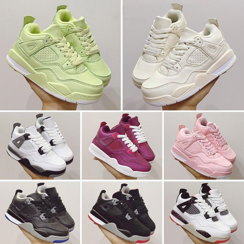 

dunks Bred XI jorden 4S Kids Basketball Shoes Gym Red Infant & Children toddler Gamma Blue Concord 4 trainers boy girl tn sneakers Space Jam Child shoe, Color 6