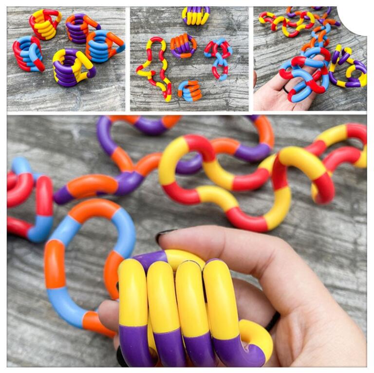 

Variety Training Twine Fidget Toys Adult Relax Therapy Stress Relief Hand Sensory Decompression Twisted Winding Toy Finger for Kids Autism Dexterity