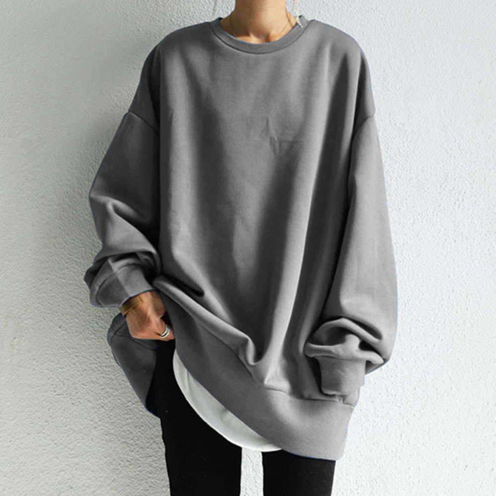 

harajuku oversize women hoodie autumn winter pullover sleeve tops korean japan preppy style casual loose long sweatshirt, Black