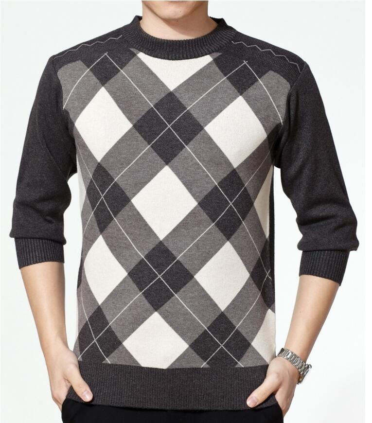

2021 New Winter Men Casual Warm Lose Design Sweater Knitted K74o, As shown