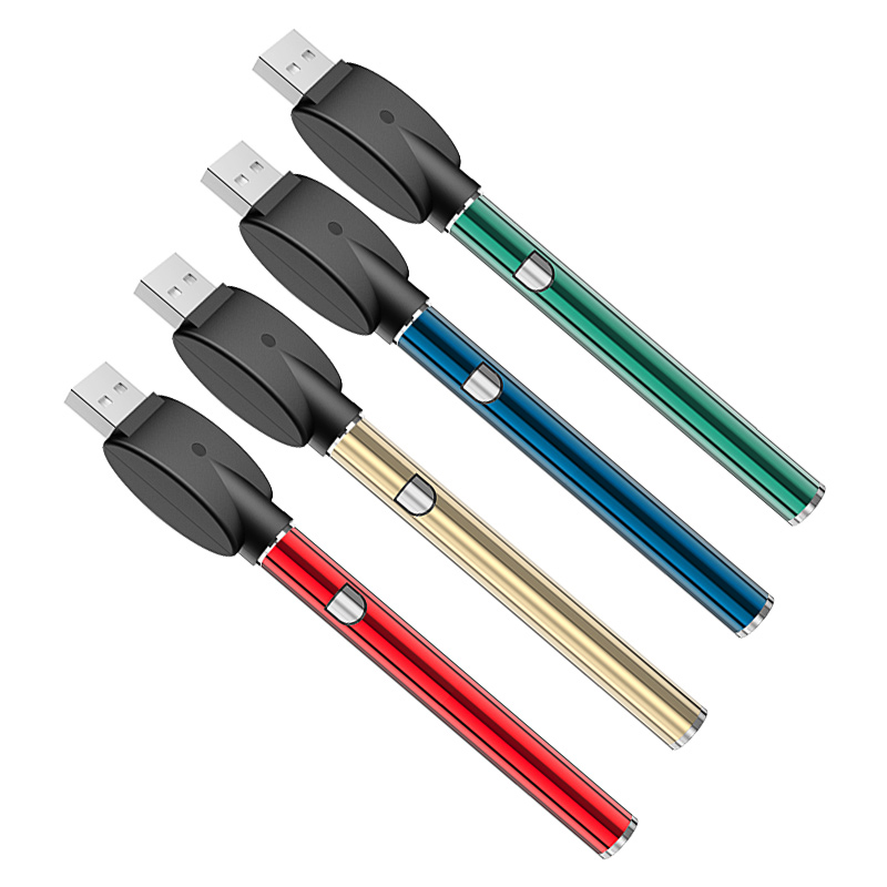 

colored cigarettes Button battery USB charger 350 mah 510 thread match thick oil cartridge ce3 atomizer e cig wholesale china
