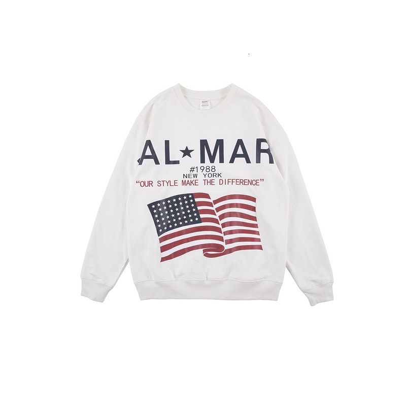 

2021 New the American Flag Printed Women Hoodie Hiphop Streetwear Men Causal Sweatshirt Q21d, Beige