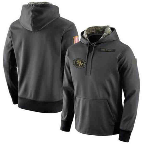 

Men San Francisco Hot Style 49er Hoodies Authentic Sweatshirt Vintage Salute to Service PlayerPerformance the anthracite hoodie, Blue;black
