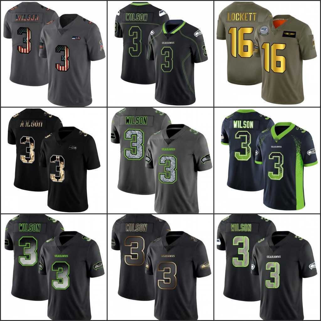

SeattleSeahawksMen #3 Russell Wilson 16 Tyler Lockett Women Youth Limited Football Jersey, Black;red