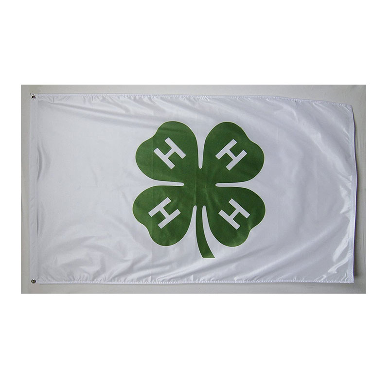 

4 H Club Flag 150x90cm 3x5ft Printing Polyester Outdoor or Indoor Club printing Banner and Flags Wholesale
