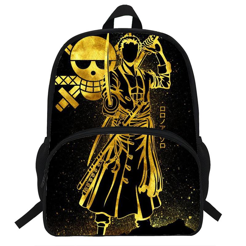 

Backpack 16Inch Zoro Printing For Teenager Boys&Girls Children Character Casual Daily Backpacks Kids, D9701