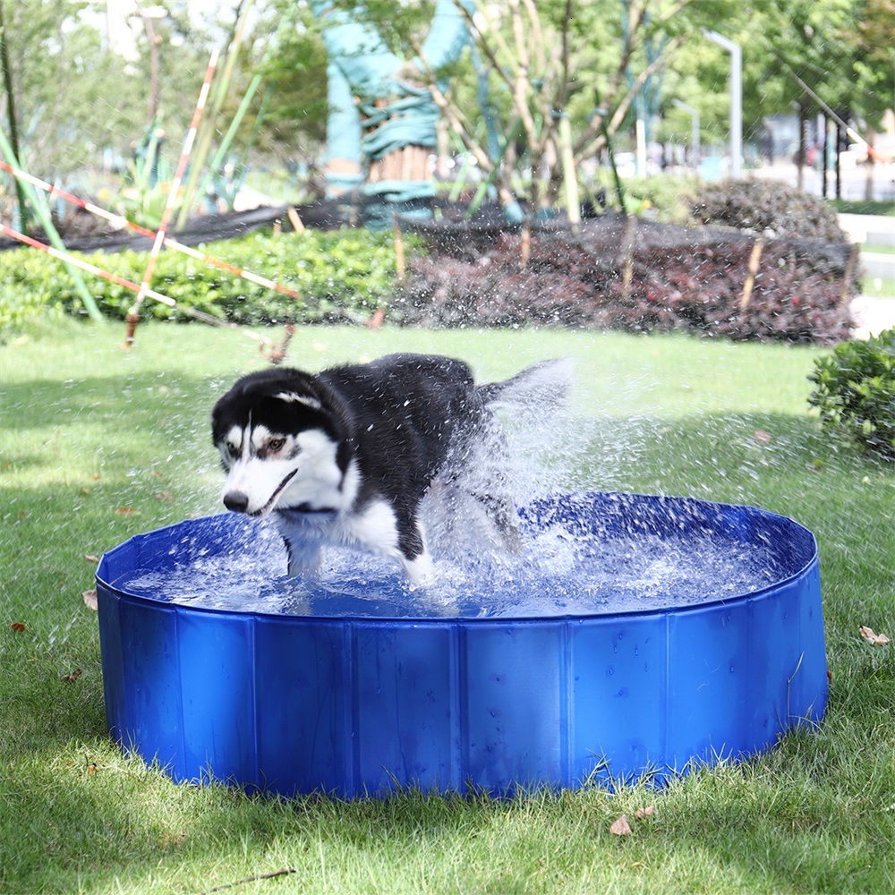 

2021 New Folding Pets, Dog Pvc-proof Pet Cat, Playing Pool for Dogs and Bathtub Cats Znx3