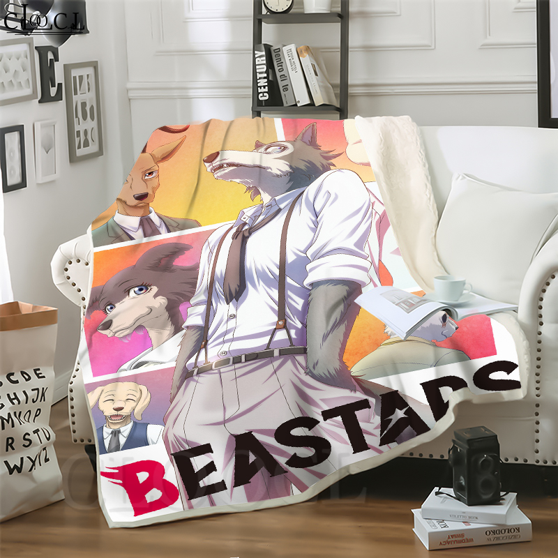 

CLOOCL Hot Anime BEASTARS Animal 3D Print Casual Style Air Conditioning Blanket Sofa Teens Bedding Throw Blankets Plush Quilt