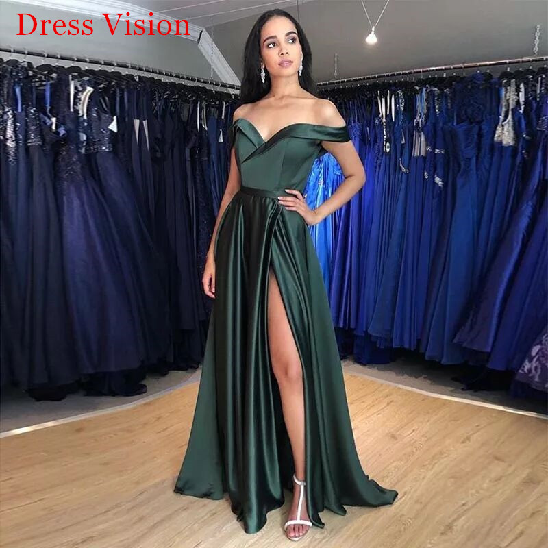 

2021 Robe Soiree Sexy Off the Shoulder Prom e Elegant Party Gowns Vestido Fiesta De Boda Side Split Av39