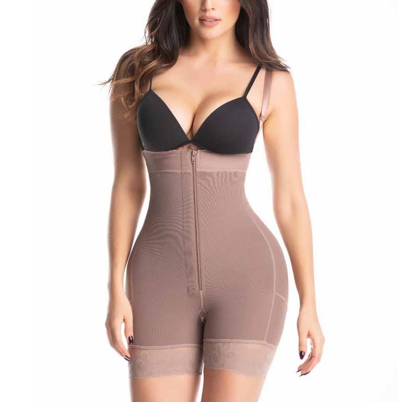 

Women' Shapers Women Postpartum Recovery Adjustable Shapewear Slimming Fajas Lace Body Shaper Skims Liposuction Colombianas, Beige