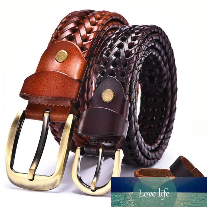 

women Braided Belt For Men's Woven Belt Luxury Genuine Leather Cow Straps Hand Knitted Designer Men For Jeans Girdle Male belts, As pic