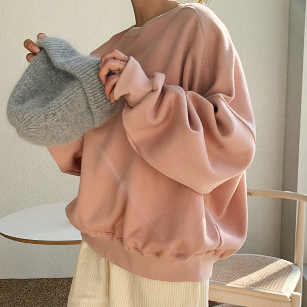 

2021 New Simple Thin Round Collar and Long Sleeves Popular in Autumn Wwxe, White