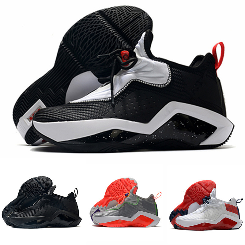 

2020 New Lebron Soldiers 14 basketball shoes Black red White Classic High Street children athletic sports sneakers